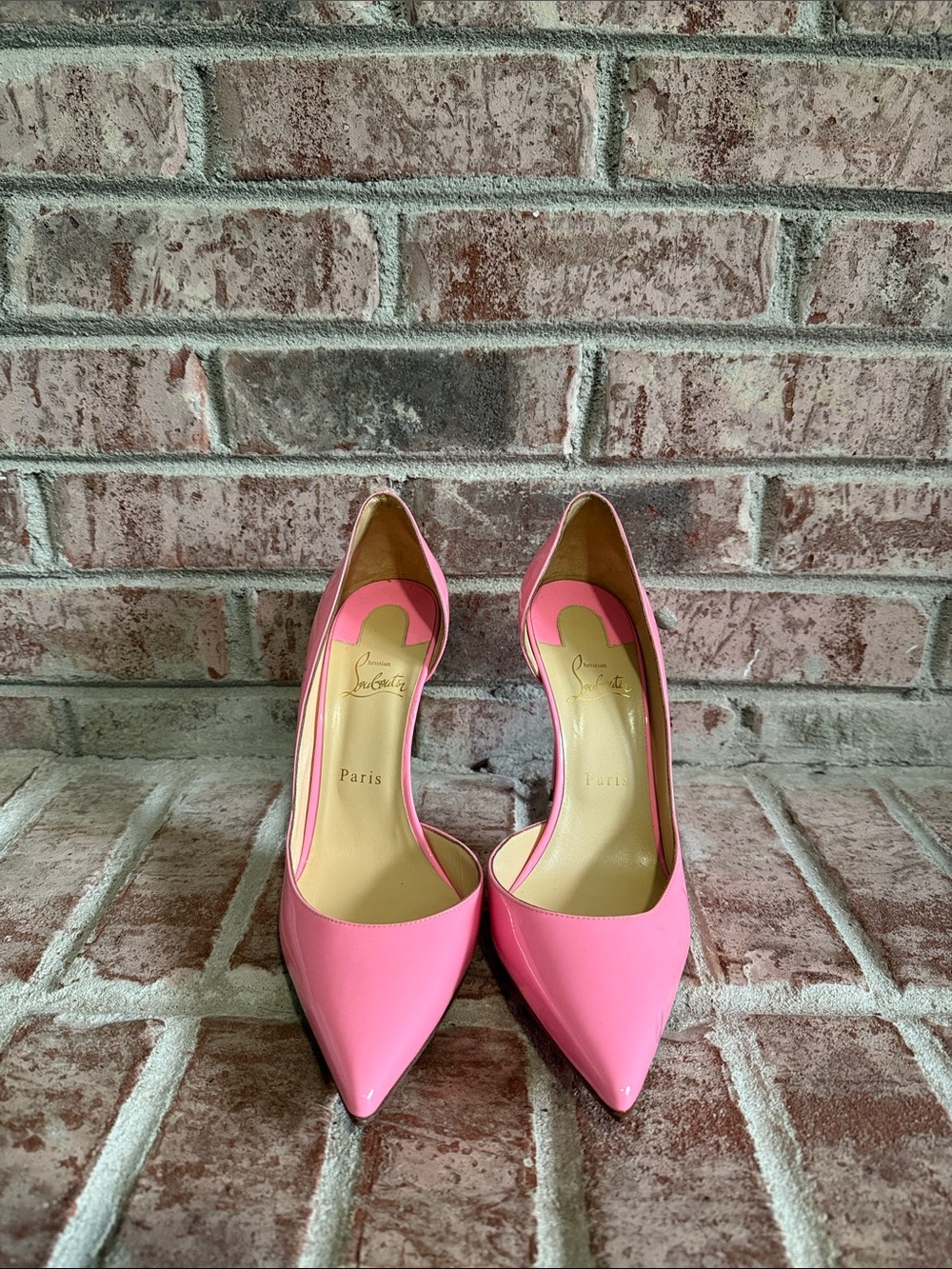 Christian Louboutin Hot Pink Patent Pointed-Toe Stiletto Pumps size 41.5 - Picture 2 of 12